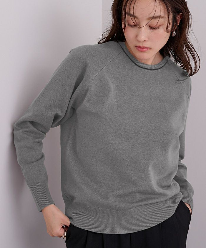 クルーネックラグランスリーブニット | ur's（ユアーズ）