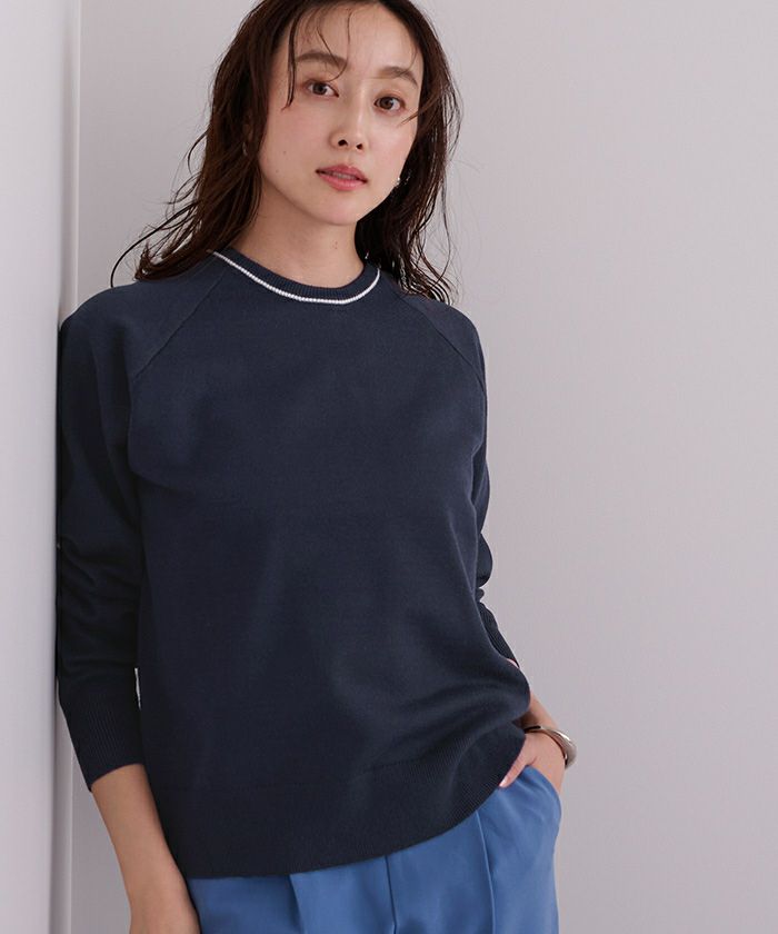 BRIEFING ネイビー ラグランスリーブ セーター BRIEFING ネイビー ラグランスリーブ セーター