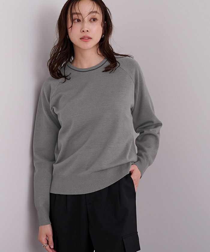 クルーネックラグランスリーブニット | ur's（ユアーズ）