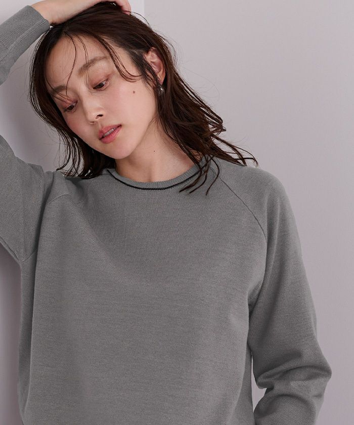 クルーネックラグランスリーブニット | ur's（ユアーズ）