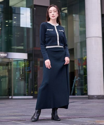 バックリボンフィットアンドフレアベロアワンピース | ur's（ユアーズ）