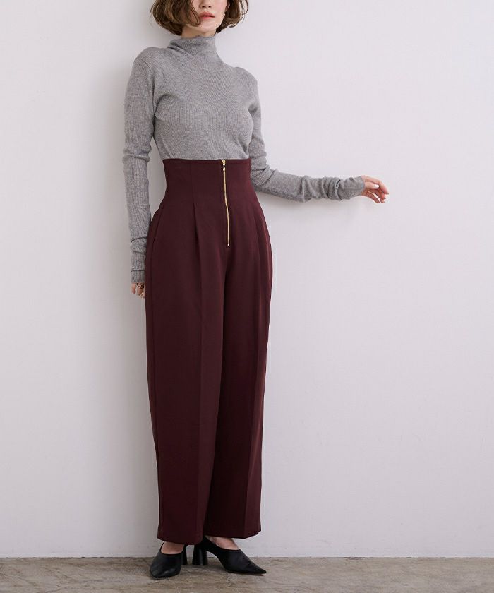 ZIPデザインタックワイドパンツ | ur's（ユアーズ）