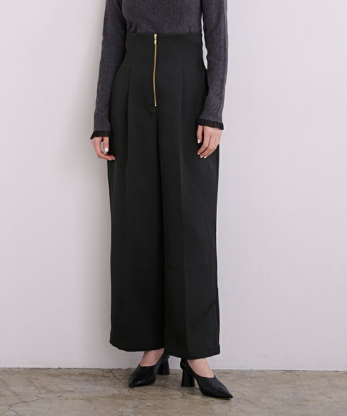 ZIPデザインタックワイドパンツ | ur's（ユアーズ）