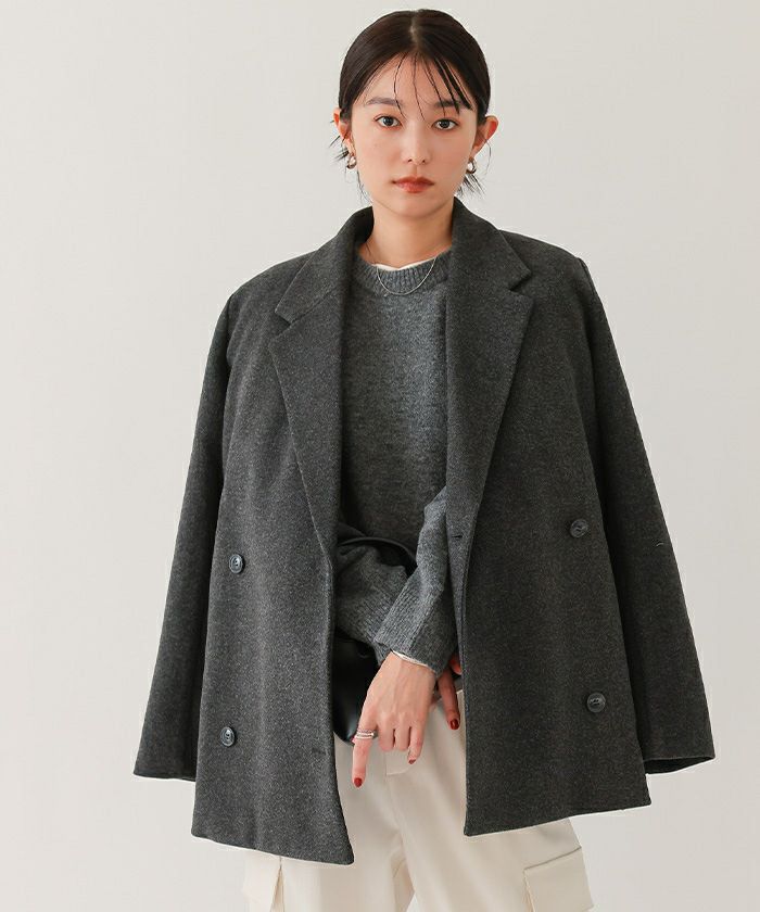 ウール調ダブルジャケット | ur's（ユアーズ）