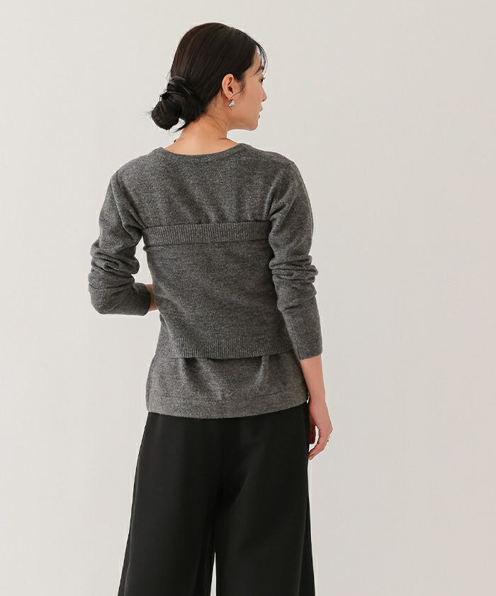 美品　PINUE ブラック ニットビスチェ　カーディガンセット 美品 PINUE ブラック ニットビスチェ カーディガンセット