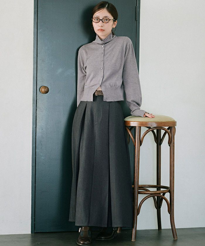 2way襟クロップドニットカーディガン【メール便可／100】 | ur's