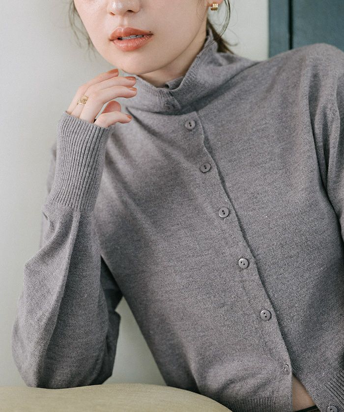 2way襟クロップドニットカーディガン【メール便可／100】 | ur's