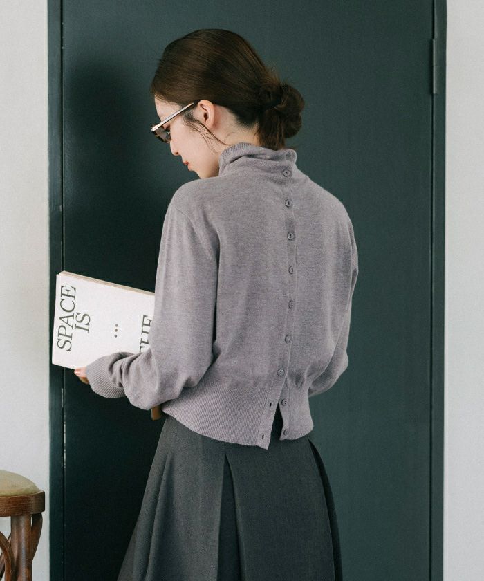 2way襟クロップドニットカーディガン【メール便可／100】 | ur's