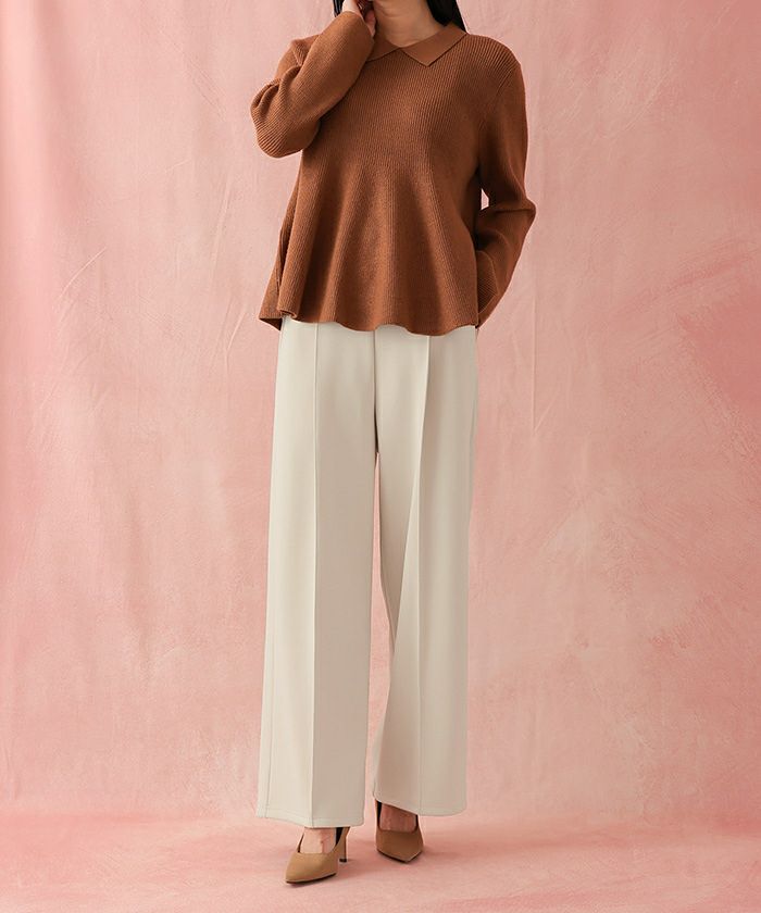 裏起毛センタープレスワイドパンツ | ur's（ユアーズ）