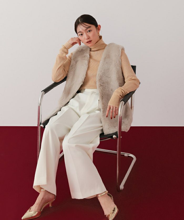 フェイクファーノーカラージレ | ur's（ユアーズ）