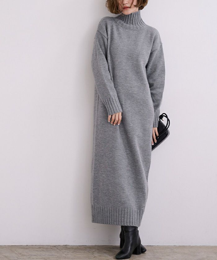 タートルネックIラインニットワンピース | ur's（ユアーズ）
