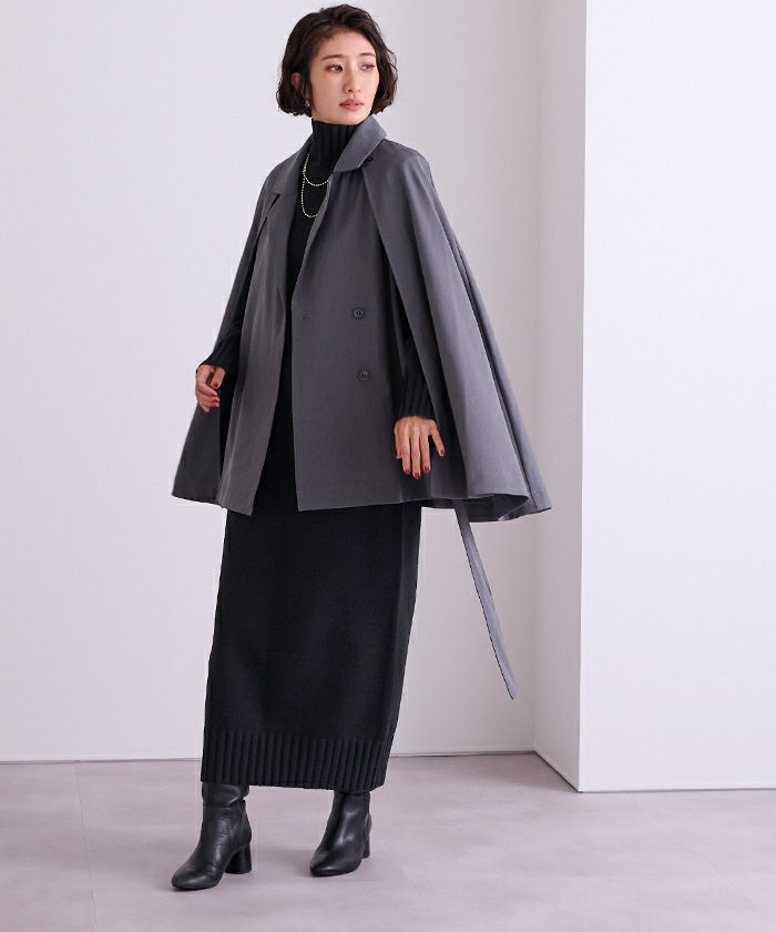 【kagure】かぐれ 毛絹混 ハイネックニットワンピース タートルネック 黒 kagure】かぐれ 毛絹混 ハイネックニットワンピース タートルネック 黒