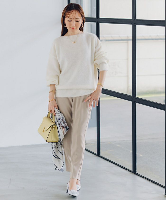 ヤクライクボートネックボリュームスリーブニット | ur's（ユアーズ）