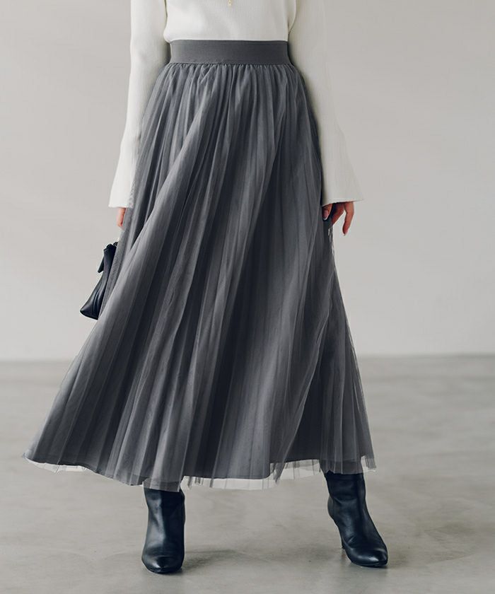 プリーツチュールスカート | ur's（ユアーズ）