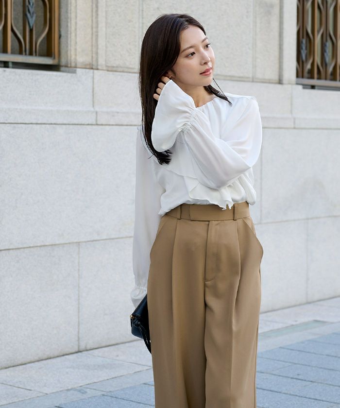 フリルカラーキャンディスリーブブラウス | ur's（ユアーズ）