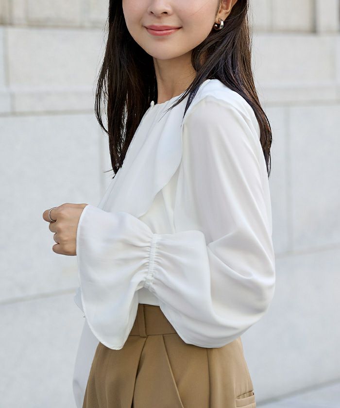 フリルカラーキャンディスリーブブラウス | ur's（ユアーズ）