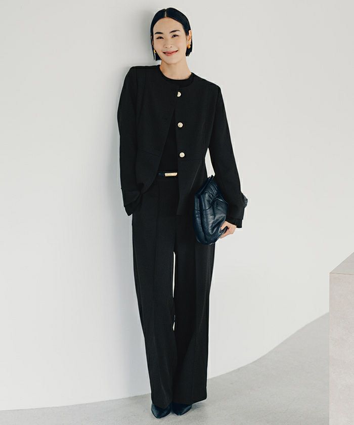 ピンタックセンタープレスワイドパンツ | ur's（ユアーズ）