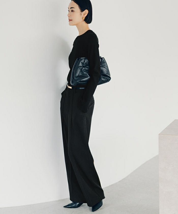 ピンタックセンタープレスワイドパンツ | ur's（ユアーズ）