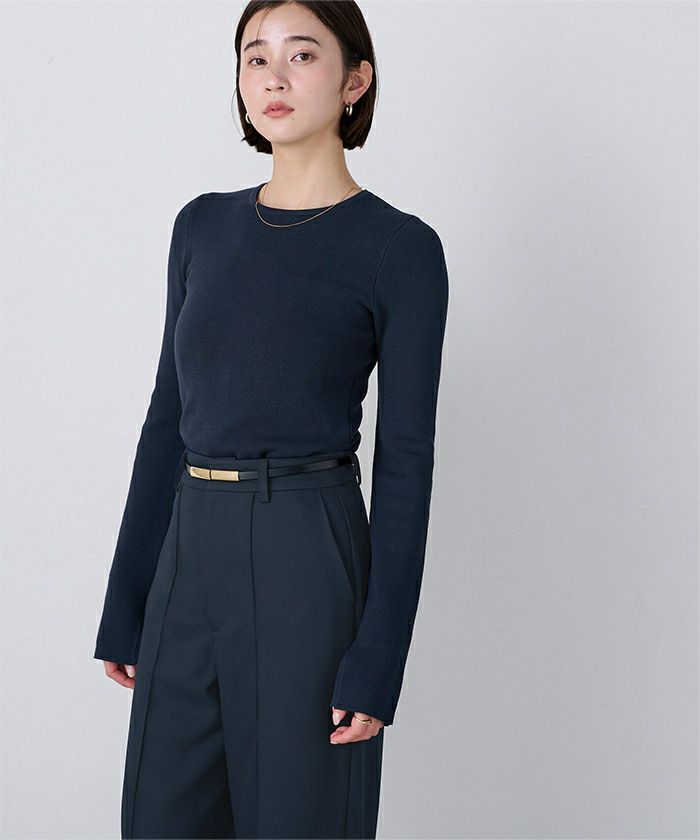 ピンタックセンタープレスワイドパンツ | ur's（ユアーズ）