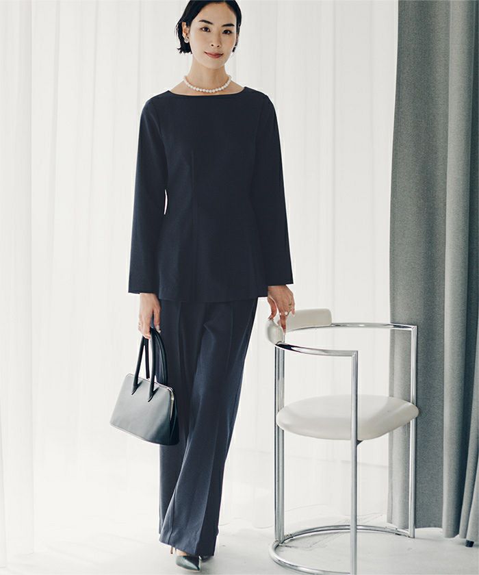 ピンタックセンタープレスワイドパンツ | ur's（ユアーズ）