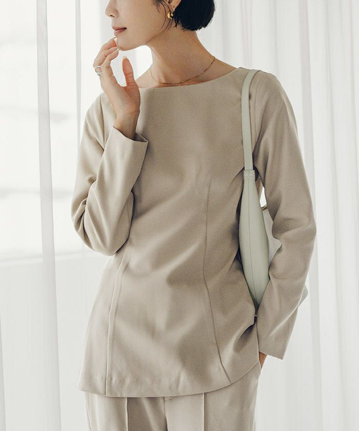 ボートネックペプラムブラウス | ur's（ユアーズ）