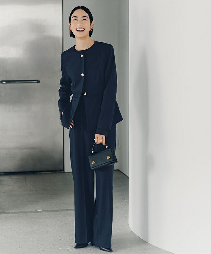 美シルエットゴールド釦ペプラムジャケット | ur's（ユアーズ）