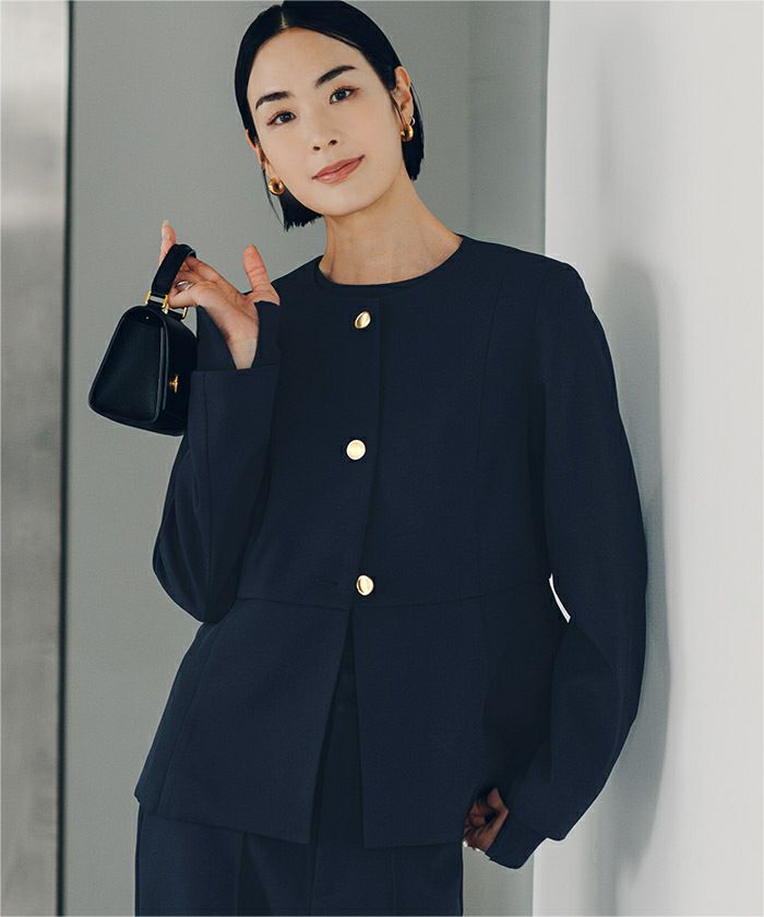 エヌ ナチュラルビューティーベーシック N. Natural Beauty Basic* ダブルブレストテーラードジャケット《S Size Line》  24SS （ナチュラル） - ファッション通販 MAGASEEK(マガシーク) ur's M テーラードダブルブレストジャケット（ブラック×ゴールド）
