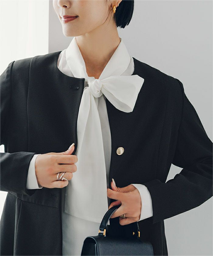 美シルエットゴールド釦ペプラムジャケット | ur's（ユアーズ）