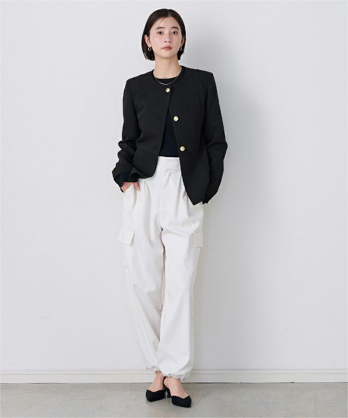 美シルエットゴールド釦ペプラムジャケット | ur's（ユアーズ）