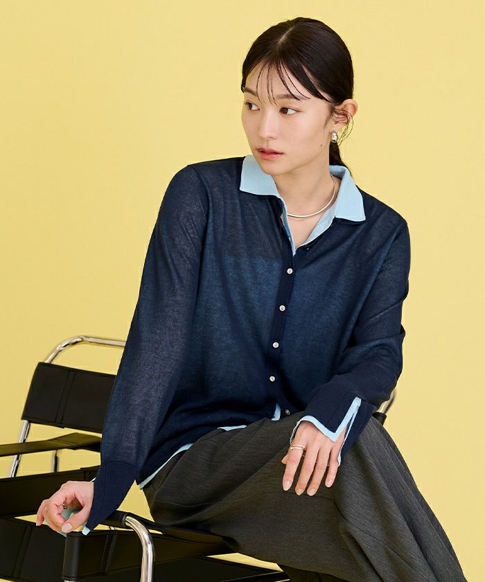 beauty&youth シアーポロニット シアーポロニット【メール便可／100】 | ur's（ユアーズ）