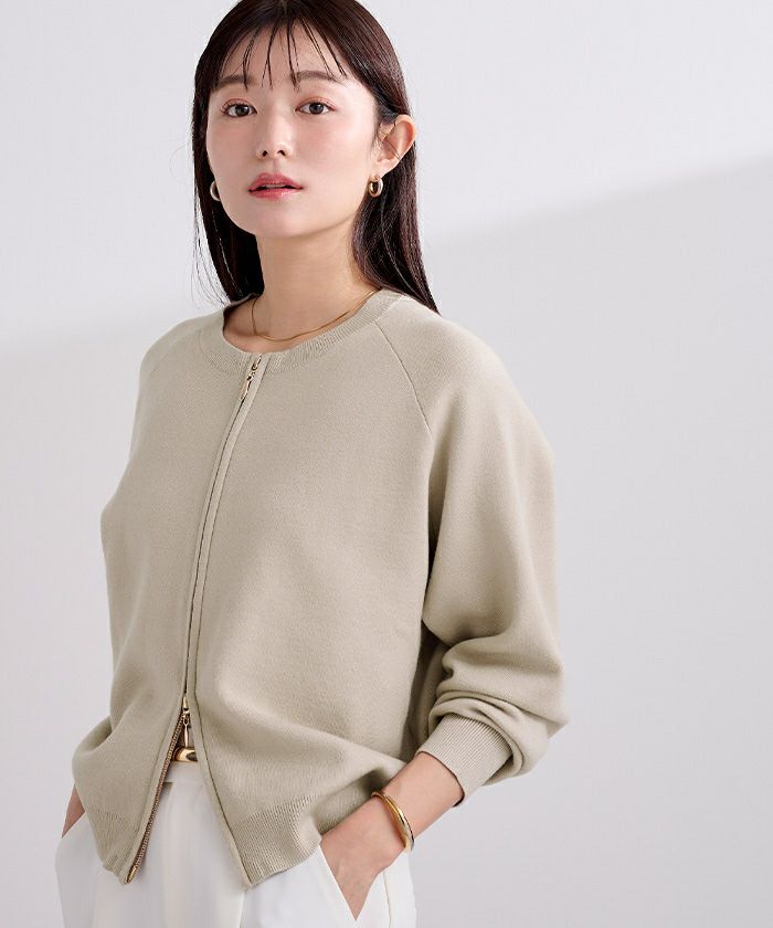 ジップニット、カーディガン/スイートイヤーズ SWEET YEARS ジップ ニット カーディガンM