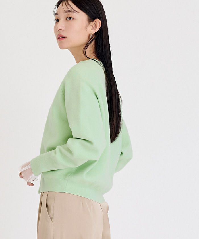 スウェットライクZIPニットカーディガン | ur's（ユアーズ）