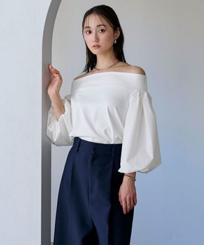 バルーンスリーブオフショルブラウス【メール便可／100】 | ur's