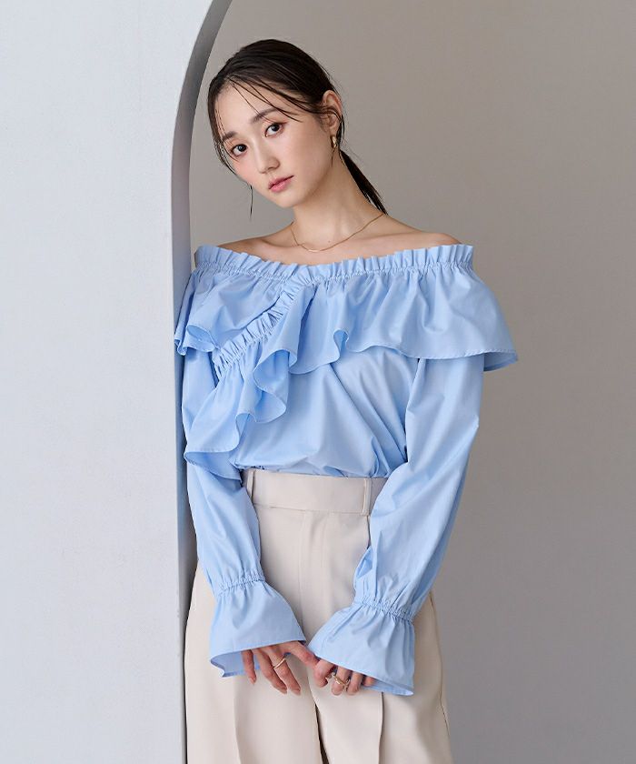 2wayフリルブラウス【メール便可／100】 | ur's（ユアーズ）