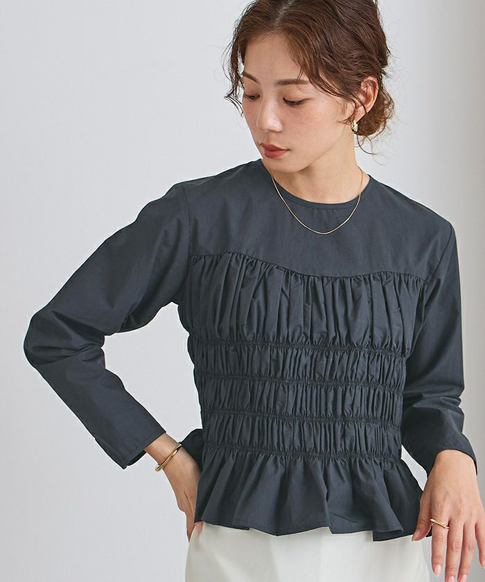 シャーリングブラウス【メール便可／100】 | ur's（ユアーズ）