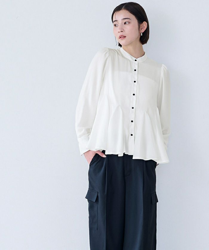 ヘムデザインフレアブラウス【メール便可／100】 | ur's（ユアーズ）
