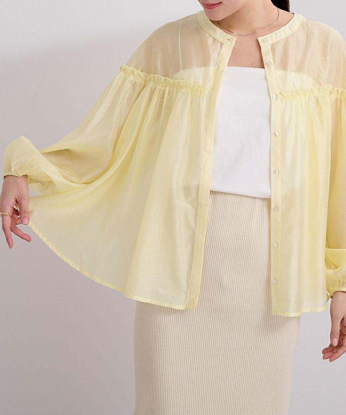 ライトシアーギャザーブラウス【メール便可／100】 | ur's（ユアーズ）