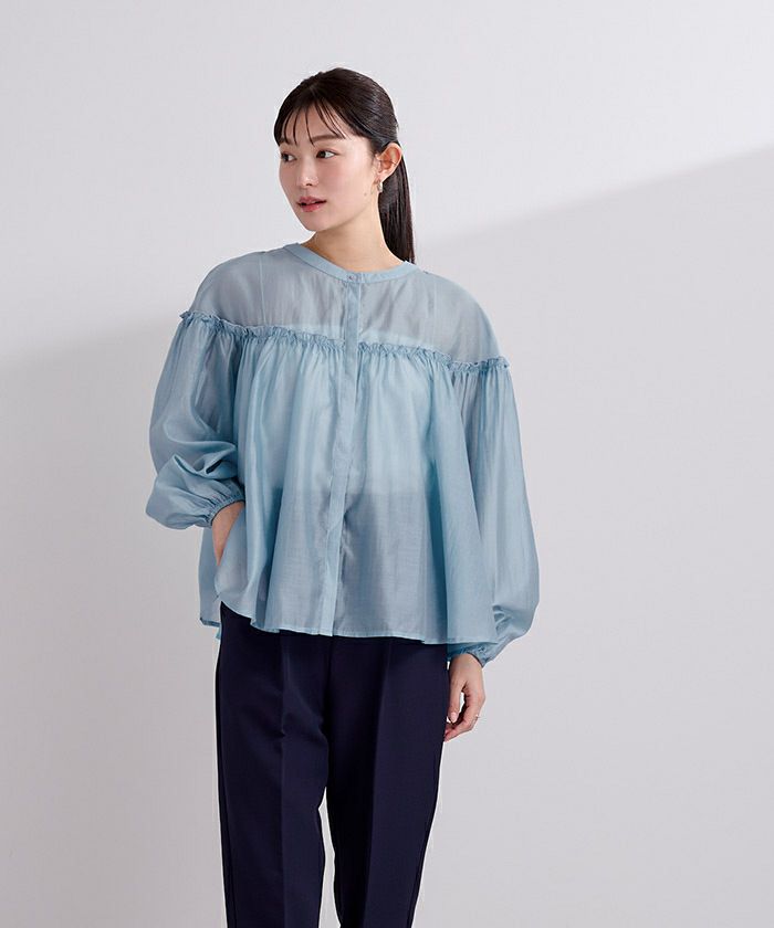 ライトシアーギャザーブラウス【メール便可／100】 | ur's（ユアーズ）