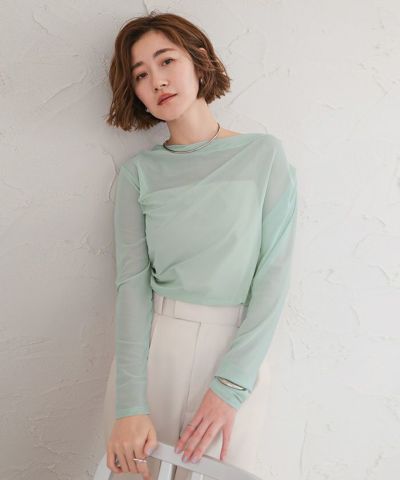 シアーボートネックプルオーバー【メール便可／50】 | ur's（ユアーズ）