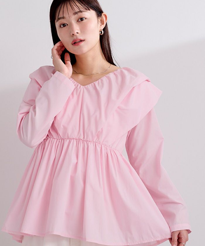 タックショルダーペプラムブラウス | ur's（ユアーズ）