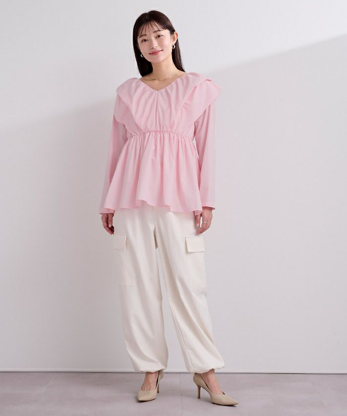 タックショルダーペプラムブラウス | ur's（ユアーズ）