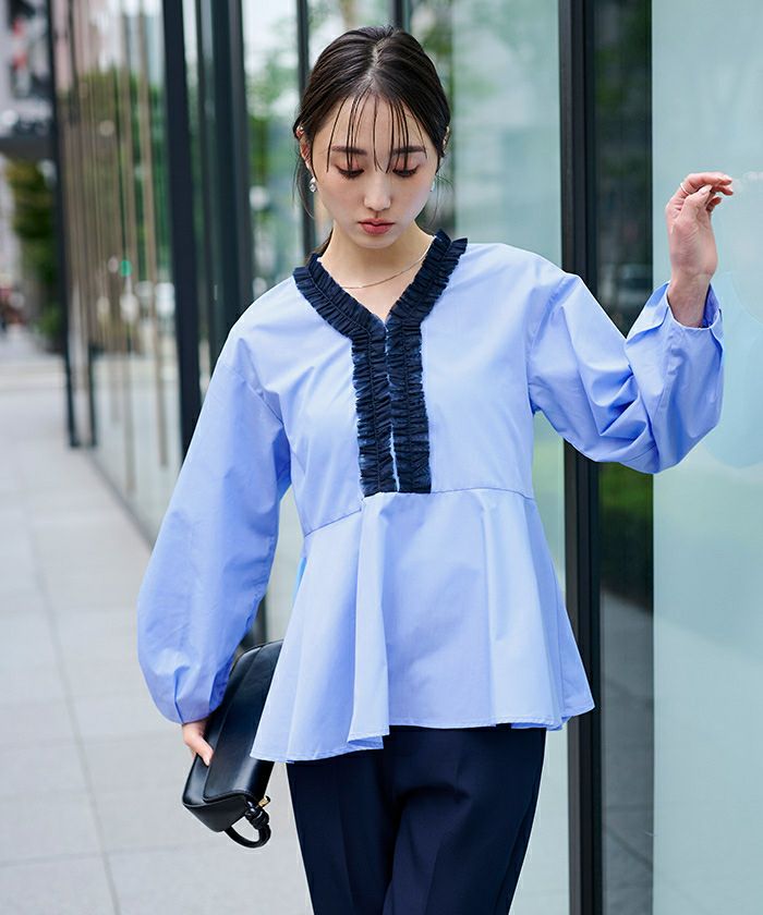 チュールフリルブラウス【メール便可／100】 | ur's（ユアーズ）