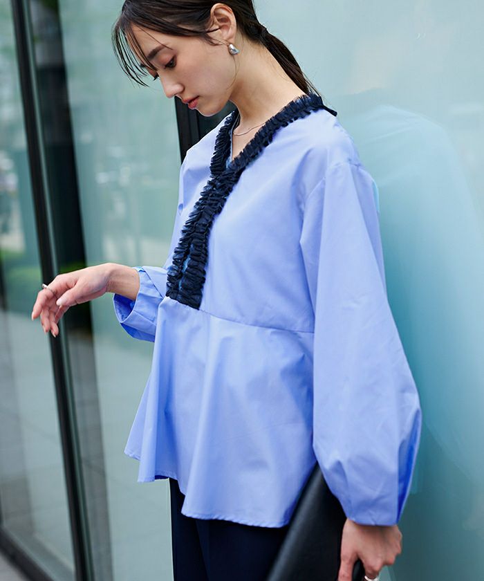 チュールフリルブラウス【メール便可／100】 | ur's（ユアーズ）