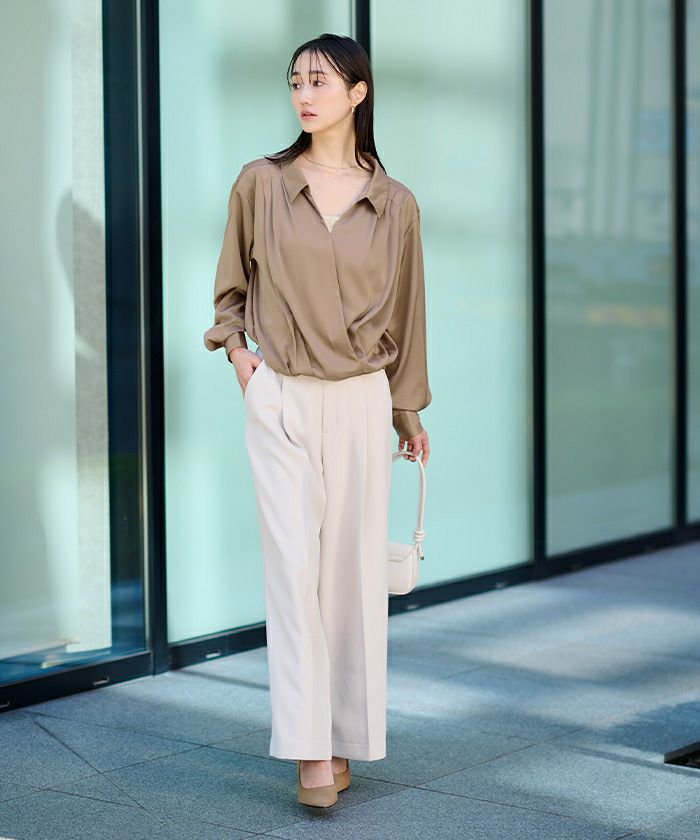 サテンカシュクールブラウス | ur's（ユアーズ）