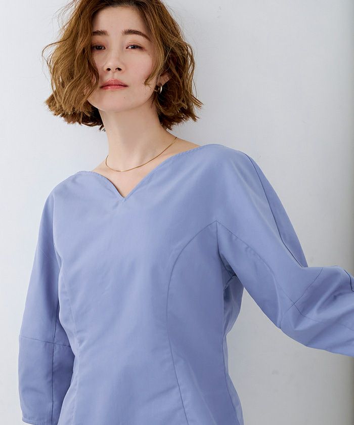 ハートネックランタンスリーブブラウス【メール便可／100】 | ur's